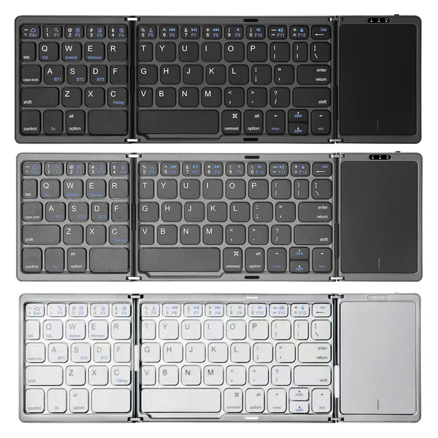 Android Tablet Gaming Accessories - Clavier Bluetooth pliable en 3 parties