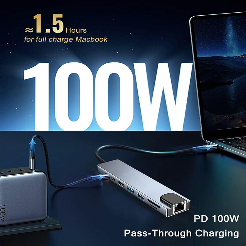 Hub USB Type C 8 en 1 pour Mac - Hdmi Adapter Tablet avis et prix