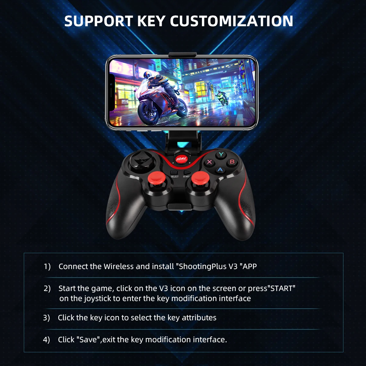 GAMINJA sans fil Bluetooth man - Android Tablet Gaming Accessories avis et prix