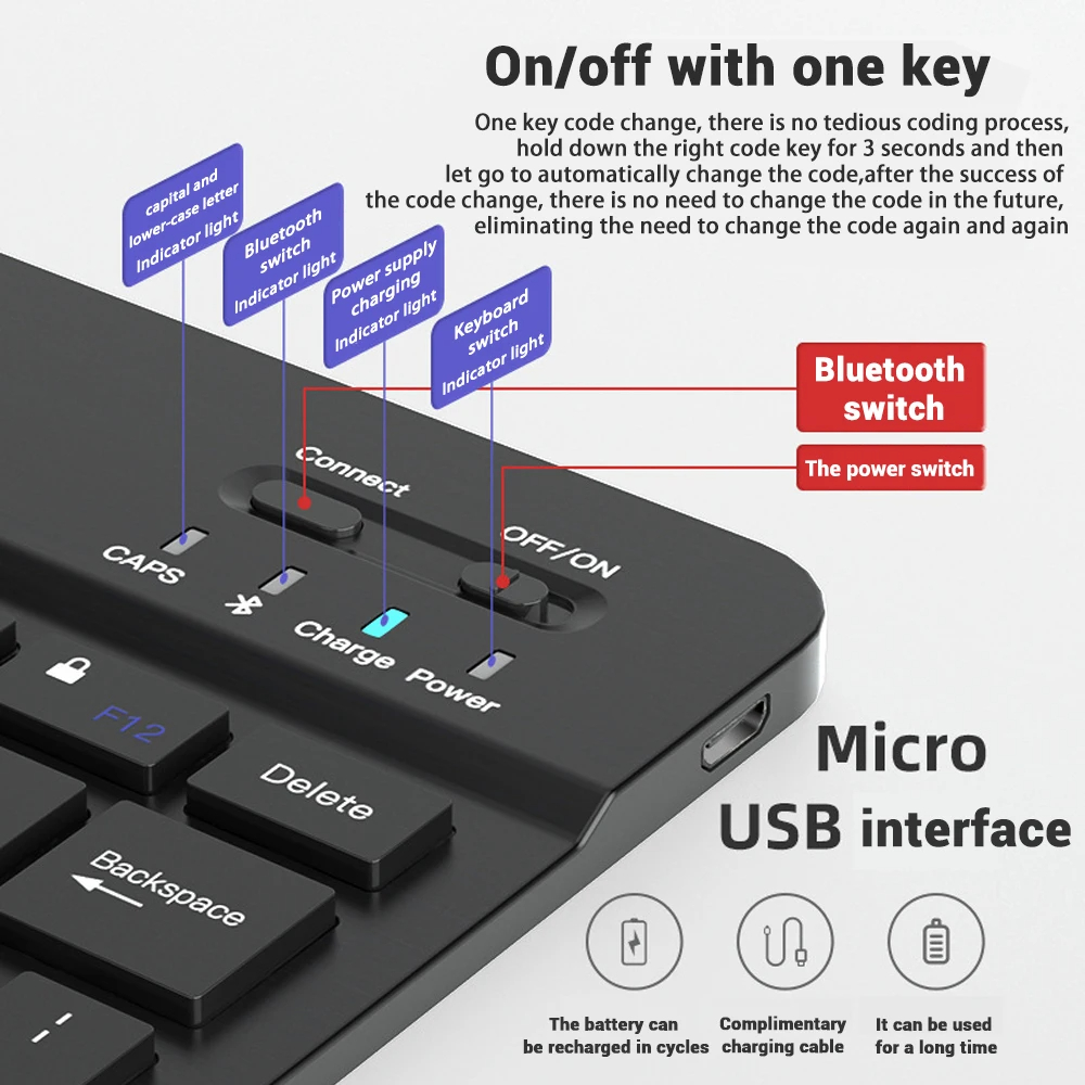 Mini clavier sans fil Bluetoot - Android Tablet Gaming Accessories avis et prix