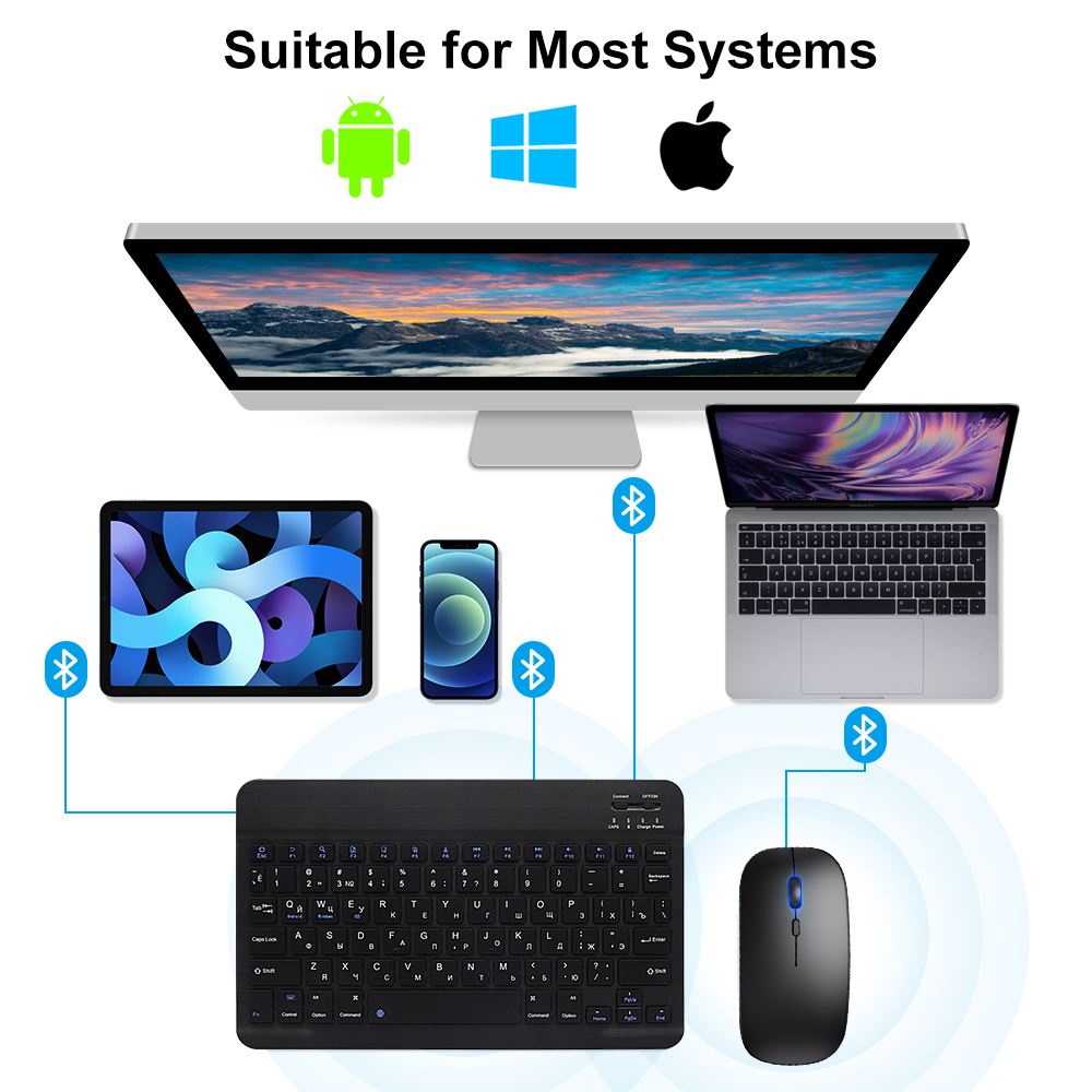 Clavier et souris Bluetooth po - Android Tablet Gaming Accessories avis et prix
