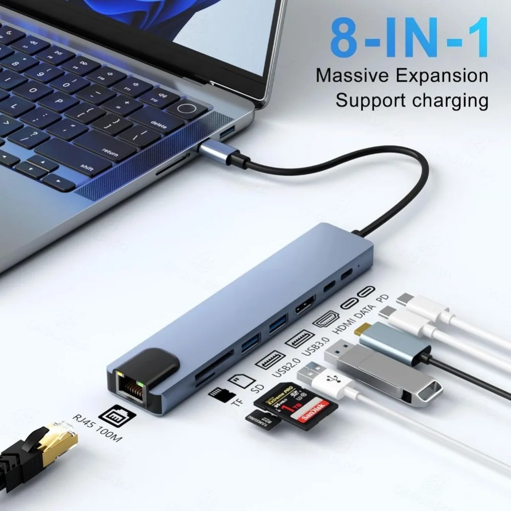 Hub USB C 8/7 en 1, adaptateur - Hdmi Adapter Tablet avis et prix