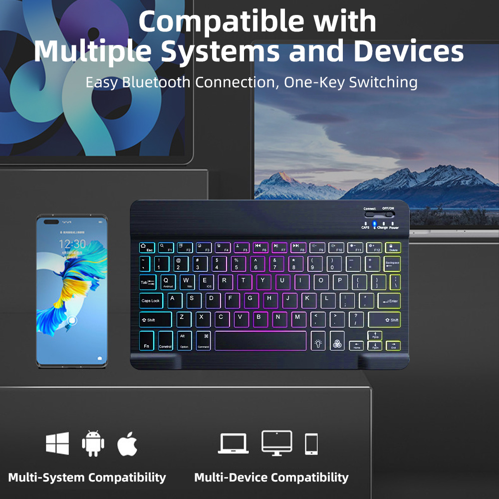 Clavier Bluetooth rétroéclairé - Android Tablet Gaming Accessories avis et prix