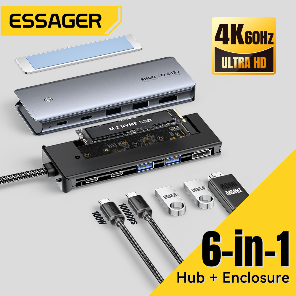 Essager USB C Hub avec boîtier - Hdmi Adapter Tablet avis et prix