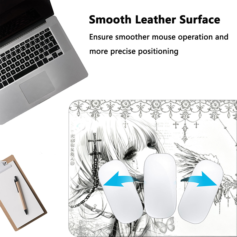 Tapis de souris en cuir noir e - Tablet With All Accessories avis et prix